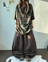 Down Circle Panel Nylon Balloon Pants 3color