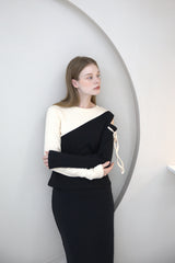 Cut-Out Knit T-shirt