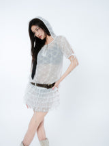 LACE HOODIE DRESS