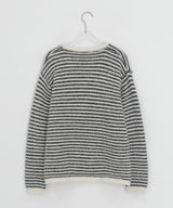 Malden Hairy Stripe Button Knit