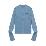  ORCHID CROP KNIT ZIP-UP (7COLOR)
