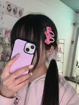 little hime hair pin - right pink (2pcs set)
