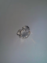 Bumpy crystal ring