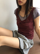 Peep Nylon Shorts (3color)