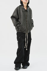 Dex Washed Leather Jumper (2color)