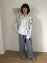 Muslin check summer shirt (2color)