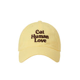 CAT HUMAN LOVE BALL CAP / YELLOW/BROWN