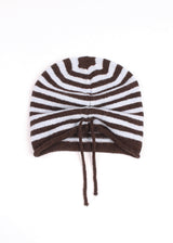 STRIPE SHIRRING LOOSE BEANIE