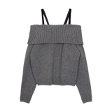 STRAP WOOL OFF SHOULDER KNIT (3 COLORS)