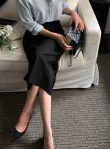Lavin H-line Slit Long Skirt / 4 colors