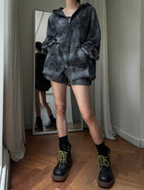 Dirty Spray Camo Warmer Hooded Zip-Up