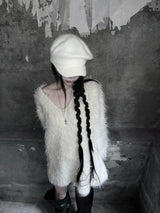 soft knit beret cap (2color)