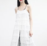 Bullet lace punching long dress