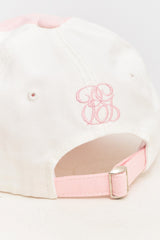 Vintage Scratched Washing  Two-tone Cap Pink