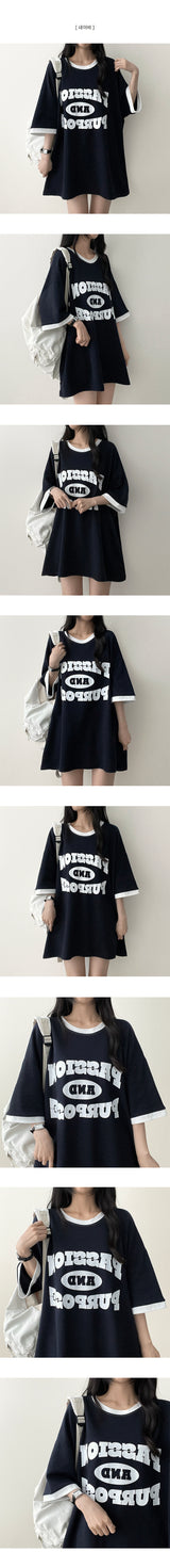 Tello color overfit short sleeve tee