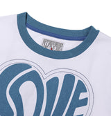 Heart cutting crop T-shirt (Blue
