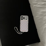 (半透明)レッドドットスマホケース
