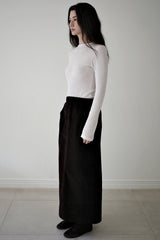 Corduroy maxi skirt, Dark brown