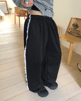 ED Lace Banding Strap Wide-Leg Training Pants