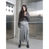 DRAWING ZIPPER SKIRT