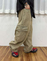 マッドタンワイドビンテージカーゴパンツ