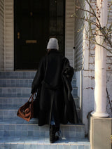 [BELLIDE MADE] Log, Handmade High-Neck Long Coat