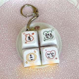 [withsome made] Luck • Wealth • Health LED Keycap Keyring (4 Keys)