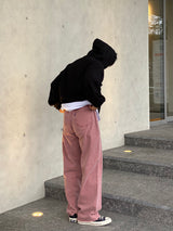 ピンクカットワイドパンツ