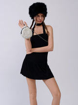 Fluffy Tambourine Chain Bag - Cream