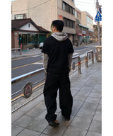 フードレイヤードロングスリーブ