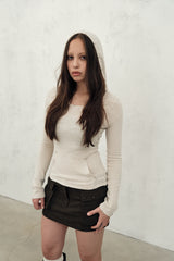 wool pk skirt (brown)