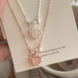 silver heart necklace
