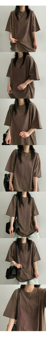 Rose short-sleeved T-shirt