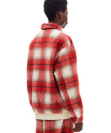 BRUSHED FLANNEL ZIP JACKET (RED)
