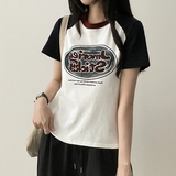 Rocklet color raglan short-sleeve t-shirt
