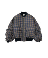 UNISEX オーバーサイズチェックブルゾン