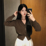 [BELLIDE MADE] Muted V-neck Long Sleeve Cardigan