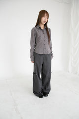 rivet pocket wide pants(2colors)