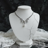 [IDLE Shuhua Necklace] Love Goth Bat Chain Semi Choker Necklace