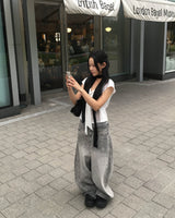 Grey leopard pants