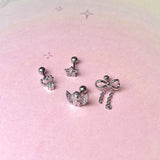 [SET] ドロップリボンエンジェルスターピアス