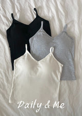 a cap-in cotton sleeveless shirt(3color)