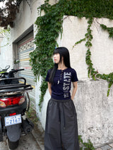 Irmi Nylon Bizo Snap Wide Pants