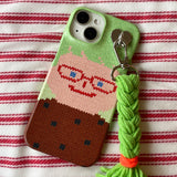 SMILEY FACE HARD CASE - VER.2 (+HAIR KEYRING SET) - GREEN