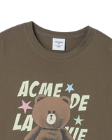 26SS ラインフレンズ ブラウン スターショートスリーブTシャツ