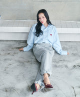 UNISEX 2WAYハートシャツ ブルー
