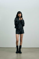 CLARI FAUX MICRO PANTS / BLACK