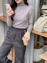 [SHOPPERMADE] ソフトタッチモダルタートルネックTシャツ(5color)