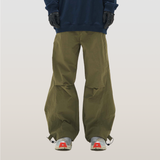 RELABEL 23AW Multicoloured Deconstructed Drawstring Wide leg Pleated Paratrooper Trousers