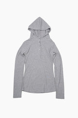 Seasoning stripe hood long sleeve